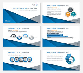 Naklejka premium Template presentation slides background design