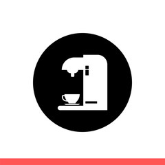 Coffee machine vector icon