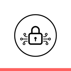 Cyber security vector icon