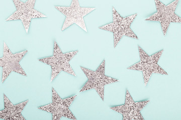 Christmas Background with Shining Stars.