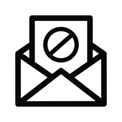 Email Spamming Icon, Spam mailing, wrong e-mail address - obrazy, fototapety, plakaty