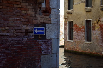 Einbahnstraße in Venedig