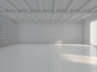 Abstract modern architecture background. 3D