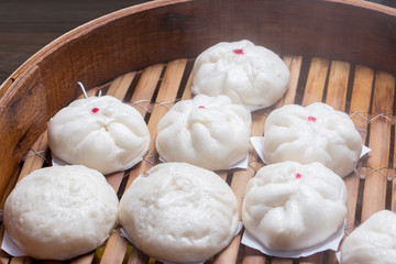 steamed bun stuff on steam wood street chinese food