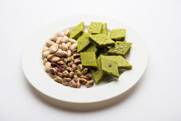 Pista Katli/Burfi/burfee or Pistachio cake 