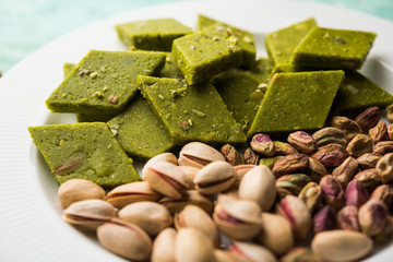 Pista Katli/Burfi/burfee or Pistachio cake 