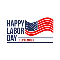 Labor Day lettering USA background vector illustration for strong men