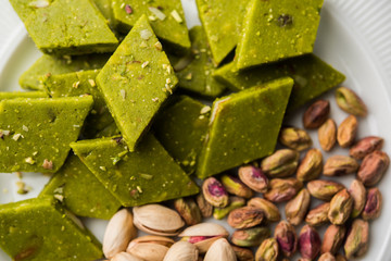 Pista Katli/Burfi/burfee or Pistachio cake 