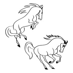 horse standing on three paws Icon, horse standing on three paws Icon Eps10