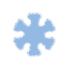 Grunge Isolated Snowflake