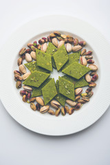 Pista Katli/Burfi/burfee or Pistachio cake 