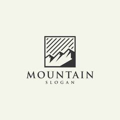 mountain symbol sign logo - vector illustration design on a light background