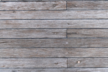 Grey wooden background - old teak deck