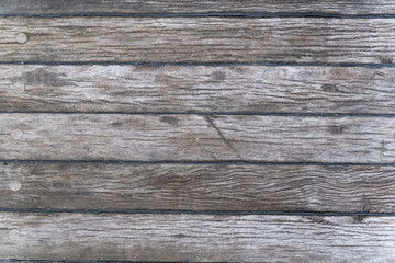 Grey wooden background - old teak deck