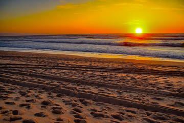 Anochecer playa Vieux Boucao Landas Francia