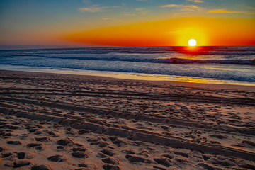 Anochecer playa Vieux Boucao Landas Francia