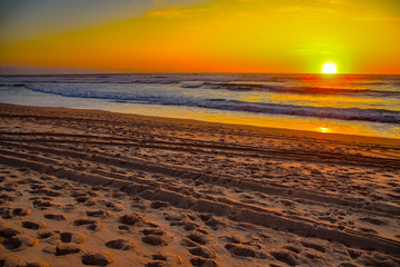 Anochecer playa Vieux Boucao Landas Francia