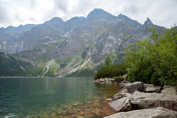 View of the mountain lake