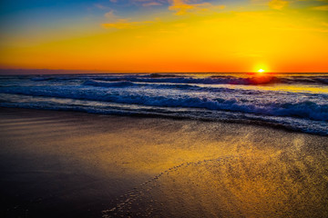 Anochecer playa Vieux Boucao Landas Francia