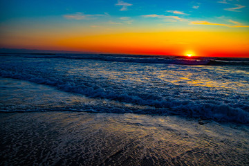 Anochecer playa Vieux Boucao Landas Francia