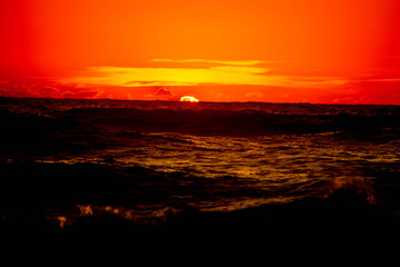 Anochecer playa Vieux Boucao Landas Francia