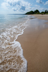 Beach shoreline sand wave