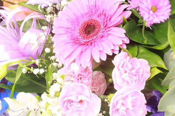 bouquet of pink flowers