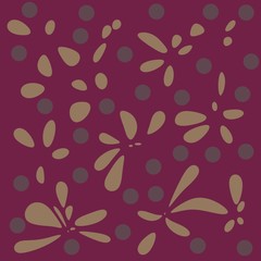 seamless pattern with abstract flowers