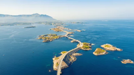 Acrylic prints Atlantic Ocean Road Atlantic Ocean Road or the Atlantic Road (Atlanterhavsveien) been awarded the title as "Norwegian Construction of the Century". The road classified as a National Tourist Route. Aerial photography