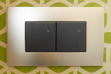 Beautiful sockets and black switches in various combinations with an aluminum frame. USB port.