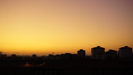 Naklejka premium at dawn on the day of the query in a Turkish Muslim, yozgat, turkey,