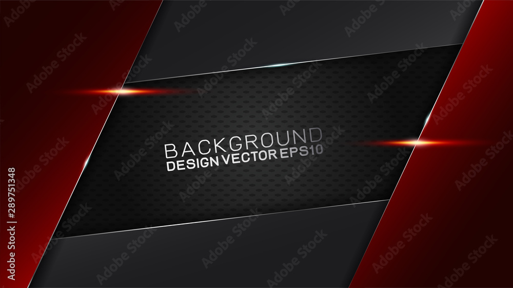 Poster vector design trendy and technology concept. frame border dimension by carbon fiber texture and copy