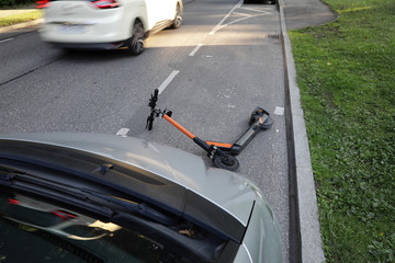 E-Scooter Crash with a Car