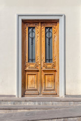 Glazed wooden door