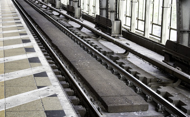 Fototapeta premium Tram rails iron