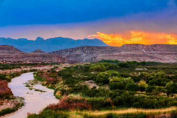 Big Bend National Park, near Mexican border, USA, sunset