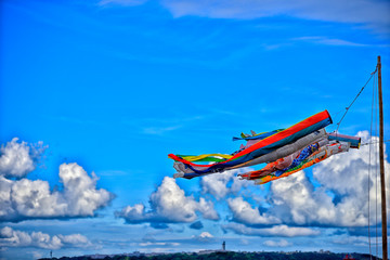 Koinobori(Capr streamer) at the Umikaze Park in Yokosuka, Japan.