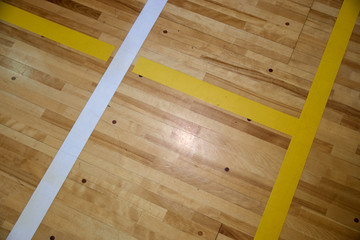 体育館の床・競技用の線