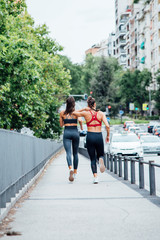 Professional Runners In The Street