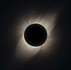 30-stop HDR of Corona of Solar Eclipse at Totality Seen From Vacuna Chile on July 2, 2019.