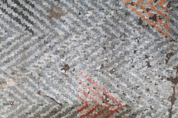 worn out old linoleum flooring