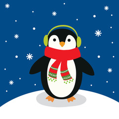 Cute penguin design vector