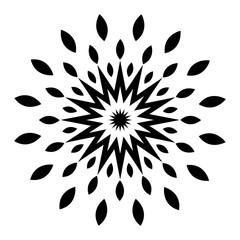 Star burst with black color on white background 