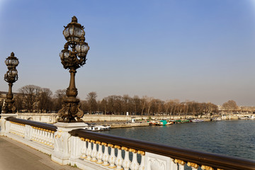 Fototapeta na wymiar Paris, France - Alexandre III bridge