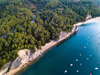 view of the bay in Portugal
