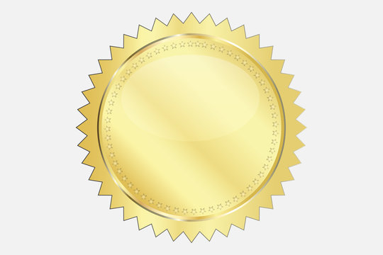 Gold seal logo vector web image