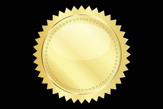 Gold seal vector
