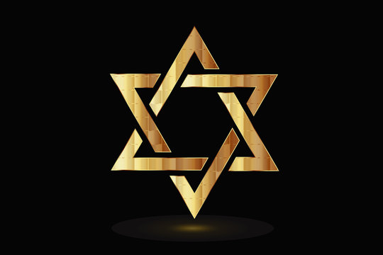 Golden star symbol vector