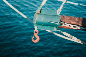 Close-up of part of a boat; vintage style