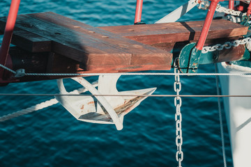 Close-up of part of a boat; vintage style